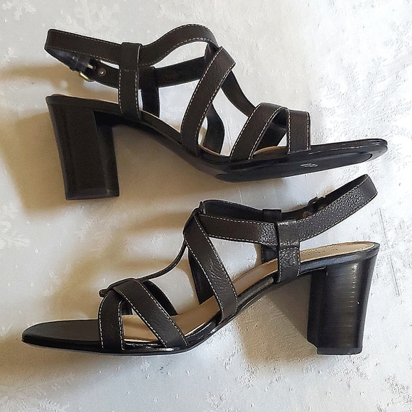 Liz Claiborne Kelly Flex Leather Upper Strappy Buckle Heels Women's Size 10M - Picture 10 of 12